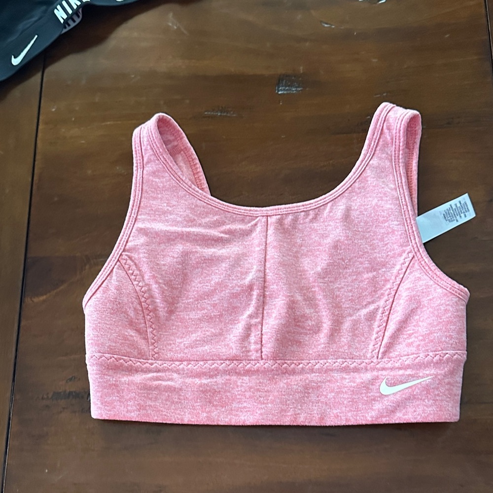 Set of 3 Sports Bra Trio - Black (Nike) White (Athleta) and Pink/Salmon (Nike) - Picture 5 of 9